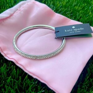 Kate Spade sparkle/crystal Bracelet silver tone